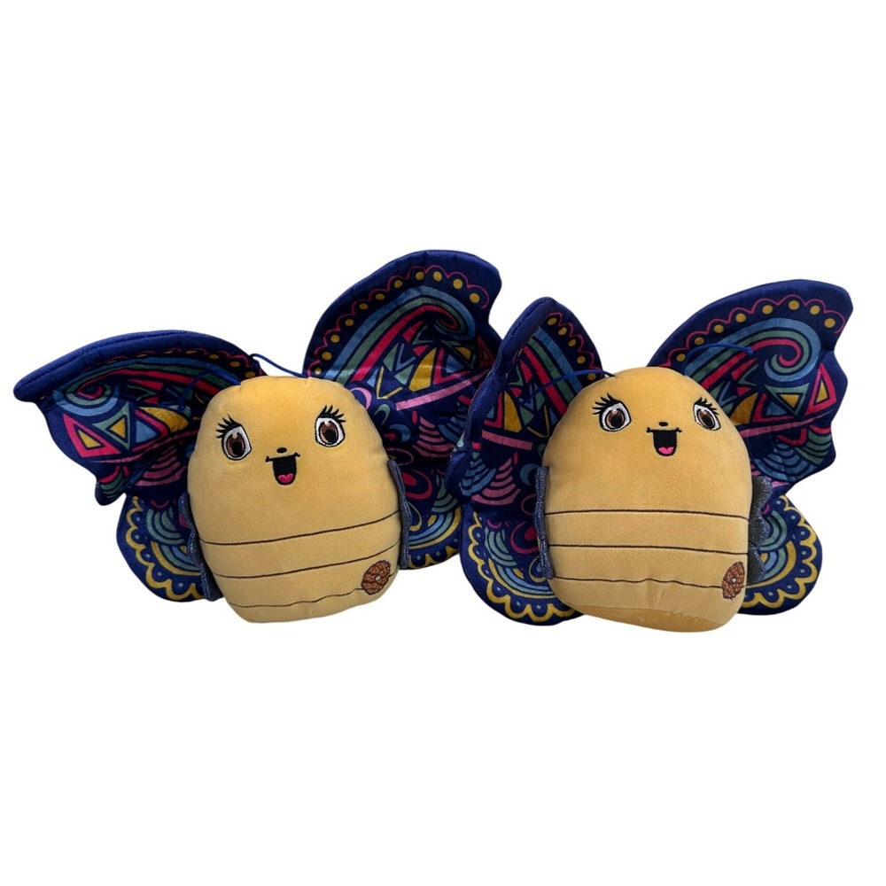 Little Brownie Bakers Plush Butterfly Lot of 2 Stuffed‎ Animal Toy Lovey Yellow